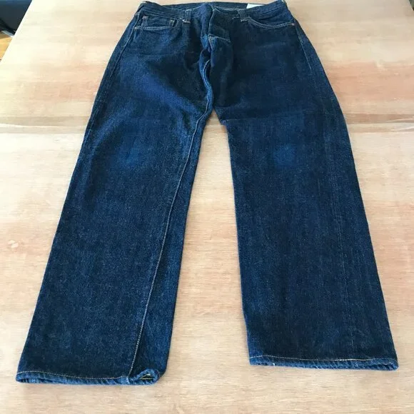 EVISU Lot.2000 No.2 Loose Fit Jeans Men 35x35 Blue Seagull Selvedge Mid Rise
